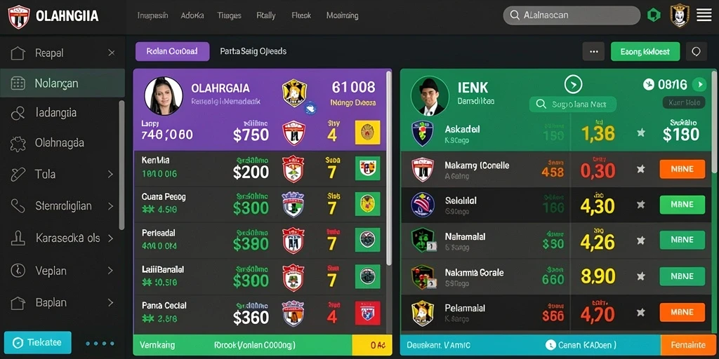 Tampilan menarik dengan banyak pilihan permainan.